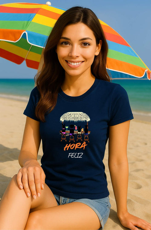 Blusa de Playa para Mujer Modelo Hora Feliz