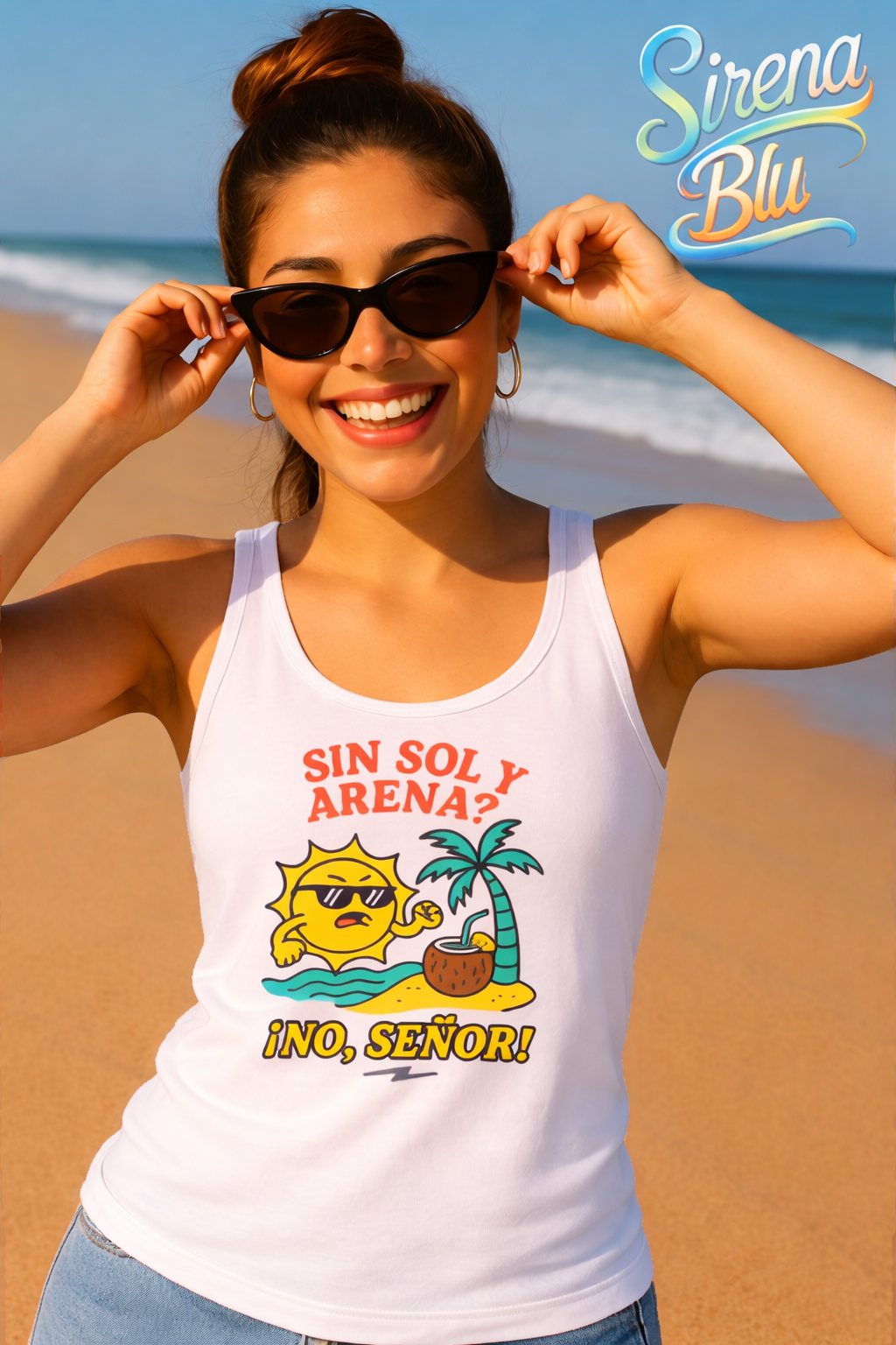 Tank Top para Mujer   MODELO Sin Sol y Arena