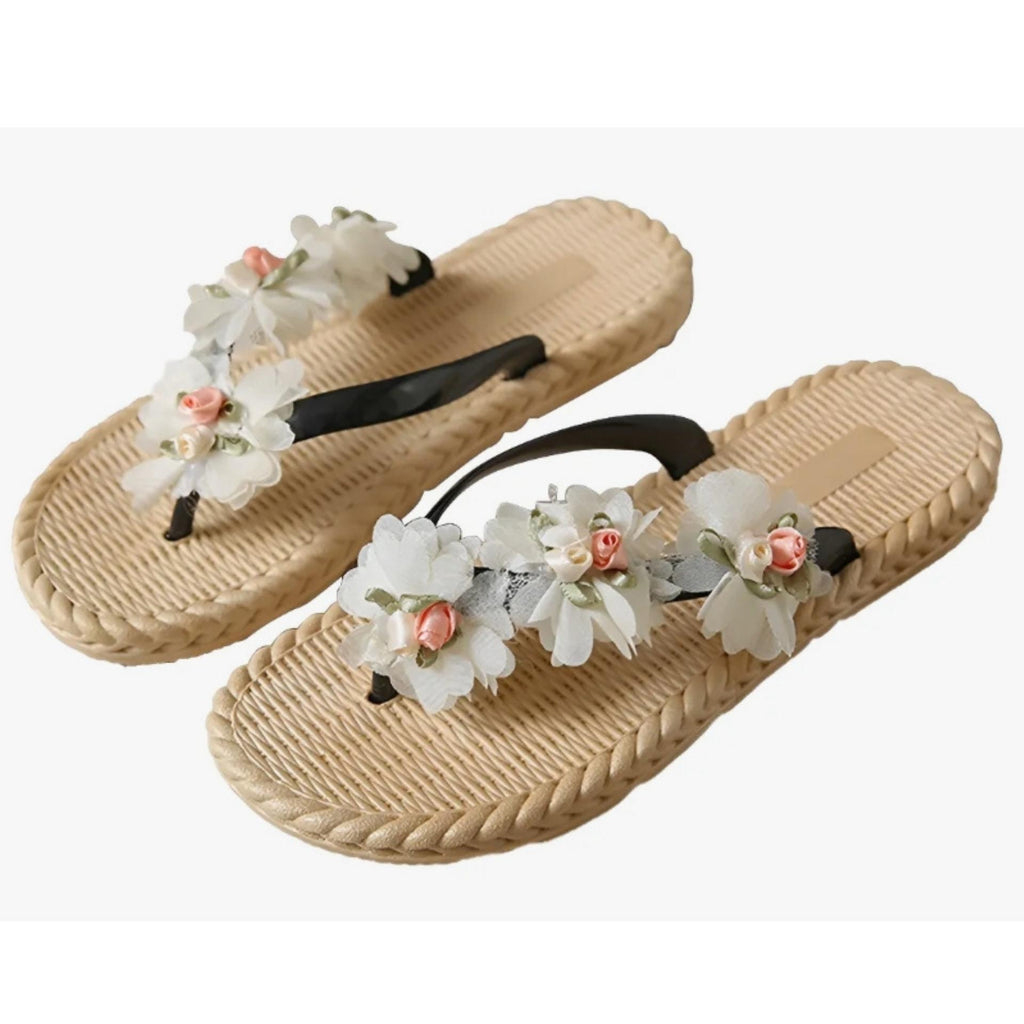 Sandalia de Dama para La playa Modelo Flores