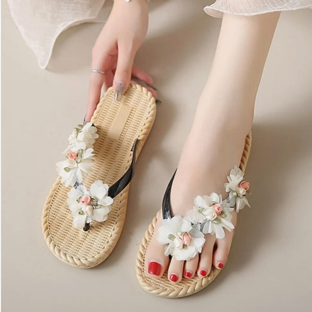 Sandalia de Dama para La playa Modelo Flores